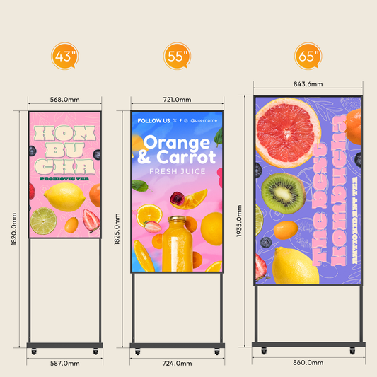 High brightness 2600nits shop window lcd display
