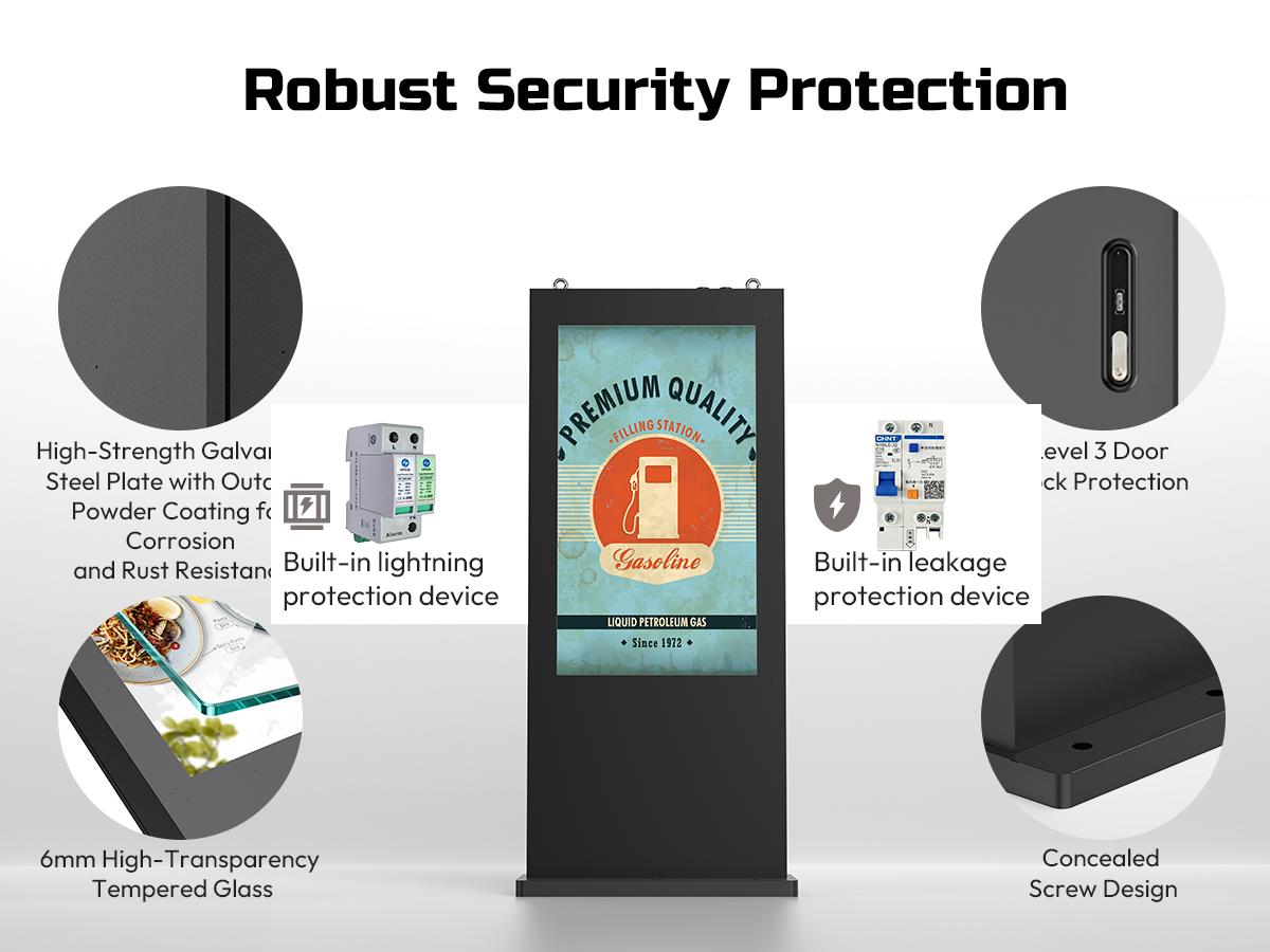 IP65 outdoor lcd digital signage display