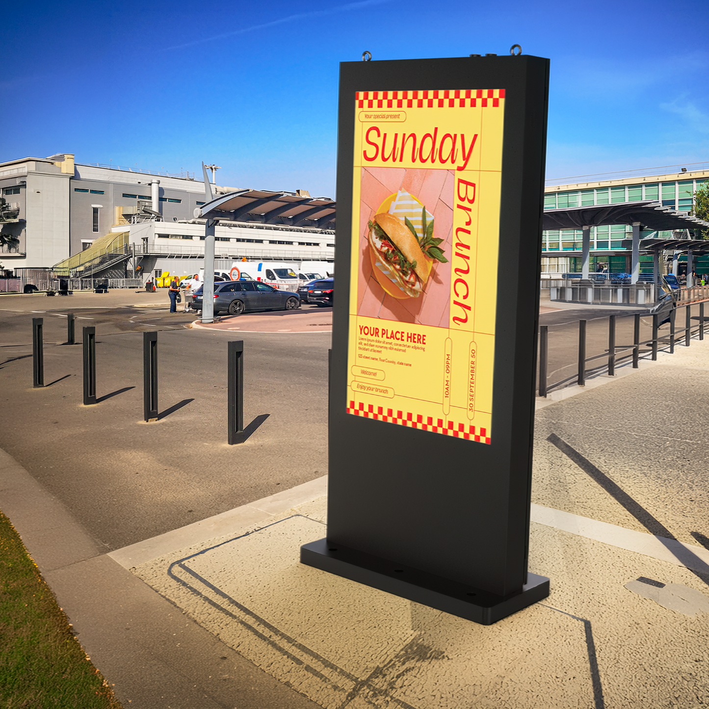 IP65 outdoor lcd digital signage display